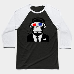 Urban Electro 3D Designs: Ape 3D Monkey Monkey Electro Club Headphones Headphone Motif Baseball T-Shirt